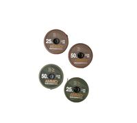 OMC AMMO Camo Braided Hooklink (25lb & 50lb | Weed, Silt & Gravel/Clay) 20m - High Strength Carp & Catfish Fishing Braid for Solid Bag, Combi Rigs