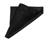 OMCGG 100% Silk Men's Pocket Square Handkerchief, 13.78 x 13.78 Inch Fine Twill Silk Pocket Square Soft Prefolded Handkerchiefs Men Suit Accessories for Men Tuxedo Business Wedding Party (Black)