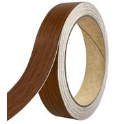 OMCGG 18mm x 10m Melamine Edge Tape, Self-adhesive Wood Veneer Trim Secure Hold Without Ironing Edge Banding Pre Glued Edging Tape Wood Repair Tape for Shelves Panels Furniture Worktop Cabinet (Teak)