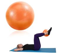 OMCGG 9 Inch Soft Pilates Ball, Small Exercise Ball with Inflatable Straw Anti-Burst Non-Slip PVC Mini Balance Ball for Yoga Pilates Barre Physical Therapy Core Strengthening Posture (Orange)
