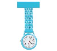OMCGG Nurses Fob Watch, Alloy Quartz Movement Doctor Pocket Watches Easy Read Lapel Pin Watch Glow in The Dark Clip-on Hanging Pendant Brooch for Nurse Doctor (Blue)