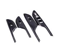 OMDHATU Inner Pull Handle Cover Carbon Fiber Pattern RHD Interior Door Armrest Glass Button Decorative Stickers Modification for Civic 10th 2017 2018 2019 2020 Auto Parts