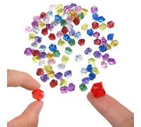 Omeblos 100 Pcs Small Acrylic Ice Rock Gems,Acrylic Diamond Gems Jewels Pirate Gems Set,Gemstones for Kids,for Party Supplies Costume Stage Props Vase Fillers Wedding Decorations,Crafts & Events 14mm