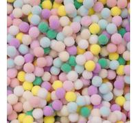 Omeblos 200Pcs Pom Poms, Macarons Pom Poms Balls, Pom Poms for Crafts, Soft Mini Pom Poms, 10mm Assorted Fluffy Pompoms Multicolor Fuzzy Balls for DIY Creative Crafts Making Decorations