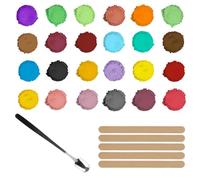 Omeblos 24 Color for Pigments Casting Powder Mica Powder,Color for Casting Powder,Resin Accessories,Supplies Pigment Powder for Epoxy Resin,for Soap Making,Candle,Bath Bombs,Slime, Nail Art, Makeup