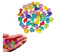 Omeblos 50 Pcs Pirate Jewels Treasure,Acrylic Diamond Gems Jewels,Childrens Crystal Acrylic Gemstones,Colorful Acrylics Ice Rock Gems,25mm Large Size for Party Decor,Vase Fillers & DIY Crafts,Gifts