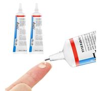 Omeblos 60ml Fabric Glue,Fabric Glue for Rhinestones,Extra Strong Fabrics Glues for Clothes,Crafts,Upholstery,Material,Textile,Felt,and Badges,Clear,Machine Washable,No Sew Permanent Bond Fabric 2 Pcs