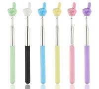 Omeblos 6Pcs Finger Pointer Stick, Telescopic Teachers Pointer, Extendable Hand Pointer Finger Pointer Stick, for Elementary School Kindergarten Teacher, Classroom Supplies