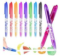 Omeblos 8 Colors Erasable Pens Rub Out Pens, 0.7mm Smooth Writing Erasable Gel Pen with Rubbers on the End, Heat Friction Handwriting Writing Pen with Eraser, for Kids Adult School Office Supplies