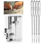 Omeblos 80Pcs Sewing Machine Needles,Universal Heavy Duty Ballpoint 4 Sizes 80/12 90/14 100/16 110/18 Compatible Singer Brother Janome Sewing Machine Accessories for Denim Leather Jeans Jersey Canvas