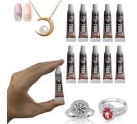Omeblos B7000 Glue,Rhinestone Glue,3ml,for Jewelry Making,Clear Adhesive,for Phone Rhinestones Crafts Jewelery Fabric Glass Jewelry Making DIY Art Crafts Leather Toys Wood Strong Waterproof 10 Pack