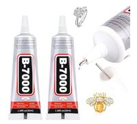 Omeblos B7000 Glue,Rhinestone Glue,50ml,for Rhinestones Crafts Jewelery Fabric Leather Toys Wooden Clothes Shoes Jewelry Making Cell Phones Screen Repair Nail Art Super Strong and Waterproof 2 Pack