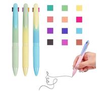 Omeblos Coloured Pens,4 Colour All in One Retractable Ballpoint Pens 0.7mm,4 Colour Pen,for Office School Supplies Students Writing Journaling Supplies Organizing Taking Gift Notes Marking 3 Pack