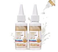 Omeblos Fabric Glue,Fabric Glue for Clothes,30ml,Adhesive for All Fabrics Clothes Repairs Leather Fabrics Upholstery Material Badges Textile Felt Wool Waterproof Flexible Fast Drying Durable Bond 2Pcs