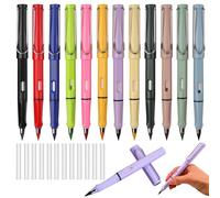 Omeblos Infinity Pencil with Eraser, 12Pcs Colouring Pencils Reusable Inkless No Need to Sharpen Not Easy to Break Erasable, Everlasting Pencil for Office Home Student Artist Writing Sketching Drawing