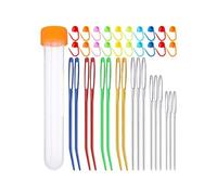 Omeblos Knitting Needles,Sewing Needles,Darning Needles for Wool,Large Eye Blunt Needles,Wool Needles for Sewing Up Knitting for Crochet DIY Crafts Hand Knitting Random Colors 17 Pcs