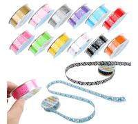 Omeblos Masking Tape,12 Rolls Masking Master,Coloured Masking Tape Decorative Selfadhesive Lace Tape Scrapbook Tape Scrapbooking Stamping Supplies for Home Classroom Office DIY Scrapbooking Crafts