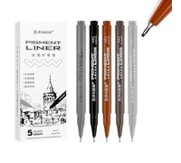 Omeblos Micro Fineliner Drawing Art Pens,Micron Pens,Fine Liners,for Artist Supplies Line Professional Technical Marker Sketch Outline Manga Anime Gifts Sketching Watercolor Zentangle Adult Stuff 5Pcs