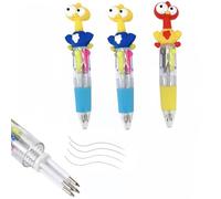 Omeblos Multi Coloured Pens All in One, Party Bag Pens, 3Pcs Turkey Multicoloured Pen, 4-in-1 Ballpoint Pens, Party Bag Fillers for School Supplies, Classroom Gifts