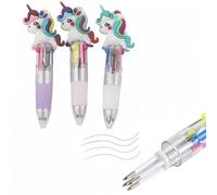 Omeblos Multicolor Pen in One, Party Bag Pens, 0.5mm, 4 in 1 Cute Kawaii Ballpoint Pens, Multicolor Fun Pens for Office Supplies Prizes Gift Birthdays Party FavorsPens