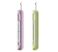 Omeblos Needle Threaders, 2Pcs 2 in 1 Needle Threader Seam Ripper, Threading and Thread Remover Tools Stretchable Seam Rippers for Hand Sewing, Knitting, Embroidery, Thread Removal