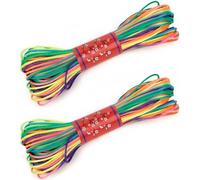 Omeblos String for Bracelet Making, 2PCS 1.5mm X 20m Elastic Cord for Bracelet Necklaces Jewelry Making, Beading, Knotting, Binding, Wrapping and Crafts