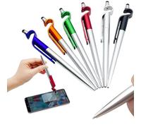 Omeblos Stylus Pen, 6Pcs 3 in 1 Touching Screen Pen with Ballpoint Pens Blue Ink Mobile Phone Stand Stylus Pens, 1.0 Smooth Writing for All Touch Screen Device Phones Tablet School Office Home