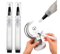 Omeblos Touch Up Paint Pen, Paint Touch Up Pen Refillable for Walls, 2Pcs 6ml Brush Pens, Multifunctional Repairer for Walls Wood Floors Cabinets Windows Doors Fillable Pens