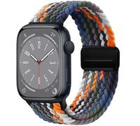 OMECKY Braided Solo Loop Magnetic Band Compatible with Apple Watch Series 9 8 7 6 5 4 3 3 38mm 40mm 41mm 42mm 44mm 45mm 49mm Women Men Stretchy Nylon Sport Band, Gradient cams, 38mm/40mm/41mm/42mm