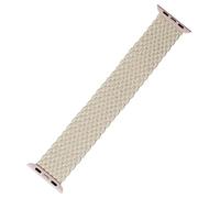 OMECKY Elastic Band Compatible with Apple Watch Band Series 11/10 42mm, 9/8/7 41mm, 6/5/4 40mm for Women Men, Nylon Stretchy Braided Solo Loop Sport Strap for iWatch SE 1/2/3, XXS Apricot Cream