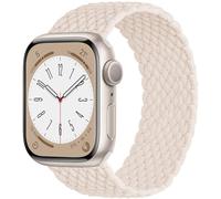 OMECKY Lace Solo Loop Compatible With Apple Watch Band S9/8/7/6/5/4/3 42/44/45MM, Cute Nylon Stretchy Elastic Braided Sport Strap for iWatch SE, L Starlight