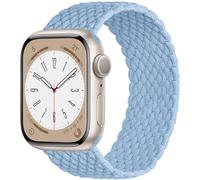 OMECKY Lace Solo Loop Compatible with Apple Watch Strap S9/8/7/6/5/4/3, 38/40/41/42/44/45mm, Cute Nylon Stretchy Elastic Braided Sports Strap for iWatch SE