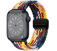 OMECKY Magnetic Braided Loop Band Compatible with Apple Watch Series 11 10 46mm 9 8 7 6 5 4 3 42mm 44mm 45mm 49mm for Women Men, Stretchy Nylon Elastic Sport Strap for iWatch SE/Ultra 1/2/3