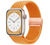OMECKY Magnetic Braided Loop Band Compatible with Apple Watch Series 11 10 46mm 9 8 7 6 5 4 42mm 44mm 45mm 49mm for Women Men, Stretchy Nylon Elastic Sport Strap for iWatch SE/Ultra 1/2/3