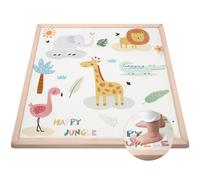 omedecal 127 * 127cm Baby Play Mat for Crawling and Play, Jungle Animals