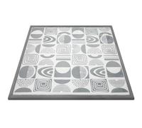 omedecal Baby Play Mat for Crawling and Play, 150 * 180cm 3cm thick Foam Soft Flannel Rug, Non-Slip Backing Tummy Time Carpet for Kids Toddler Children, Grey Geometric