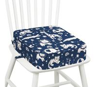 Omedecal Toddler Booster Seat for Dining Table, 10cm Thick Strong Support Kids Booster Cushion with Adjustable Straps, Portable Washable Baby Seat Non-Slip for Home and Camping(Jungle Animals)