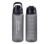 omedecal Water Bottles 800ml, Leakproof Drinks Bottle with Lock Cover and Handle, Reusable Sports Water Bottle for Travel Outdoor Hiking Gym, Drop-Resistant Cup for Cold Hot (Black)
