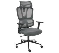 Beliani Executive Chair OMEGA Dark Grey, Grey