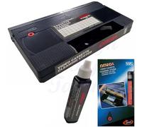 Omega 23022 VHS VCR Cassette Tape Video Recorder Head Cleaner System Wet & Dry