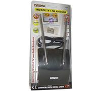 Omega 24644 Indoor TV Aerial Antenna UHF VHF FM Freeview Digital 75 Ohm Black