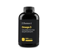 Omega 3 Fish Oil 2000mg, 700mg EPA, 500mg DHA per Daily Serving | 200 High Strength Capsules (3 Month Supply) | Supports Normal Heart Function, Brain and Eye Health | Contaminant Free | Zenement
