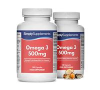 Omega 3 500mg | Supports Heart, Brain & Eye Health | Small, Easy-to-Swallow Softgel | Sustainably Sourced & Molecularly Distilled Fish Oil | 360 Softgel Capsules | UK-Made