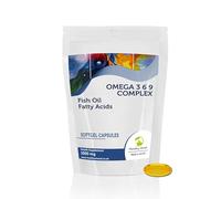 Omega 3-6-9 1000mg 30 Capsules - Premium Fish Oil Supplement with Flaxseed & Borage Oils