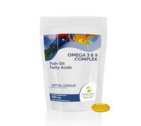 Omega 3-6-9 1000mg Capsules - Premium Fish Oil Supplement with Flaxseed & Borage Oils