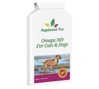 Omega 3 6 9 Fish Oil Complex for Dogs & Cats 120 Soft gels | Supplement With Added Vitamin E | Support Healthy Skin & Coat, Healthy heart, Joint & Immune System Function In Pets
