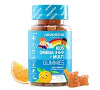 Omega 3 6 9 for Kids | Vitamin D, E | 30 Gummies | No Fish Taste | Novomins
