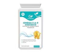 Omega 3-6-9 High Strength 3000mg - Fish Oil, Flaxseed & Sunflower Seed Oils, EPA & DHA for Heart, Brain, Vision, Omega Fatty Acids Supplement, Non-GMO, GMP Certified, 90 Softgels