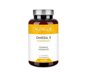 Omega 3 Capsules 2000mg - EPA and DHA 1257mg - Vitamins D and E - Fish Oil - 60 Softgels Fish Oil Omega 3 Nutralie