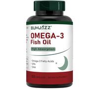 Omega 3 Capsules (300 Units) 1000mg of Fish Oil per Capsule with EPA and DHA in The Form of Triglycerides, Fully Purified for High Absorption